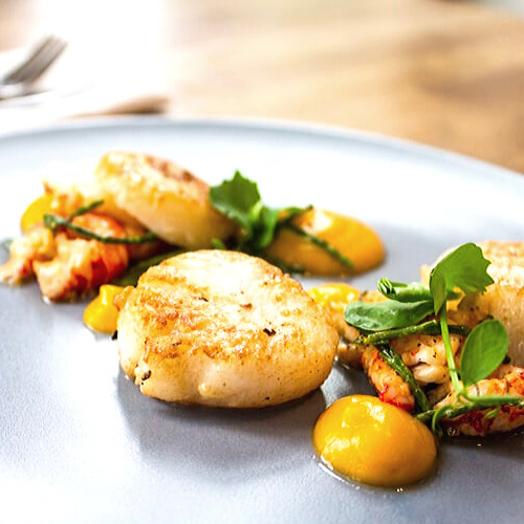 Scallops and Crayfish dish
