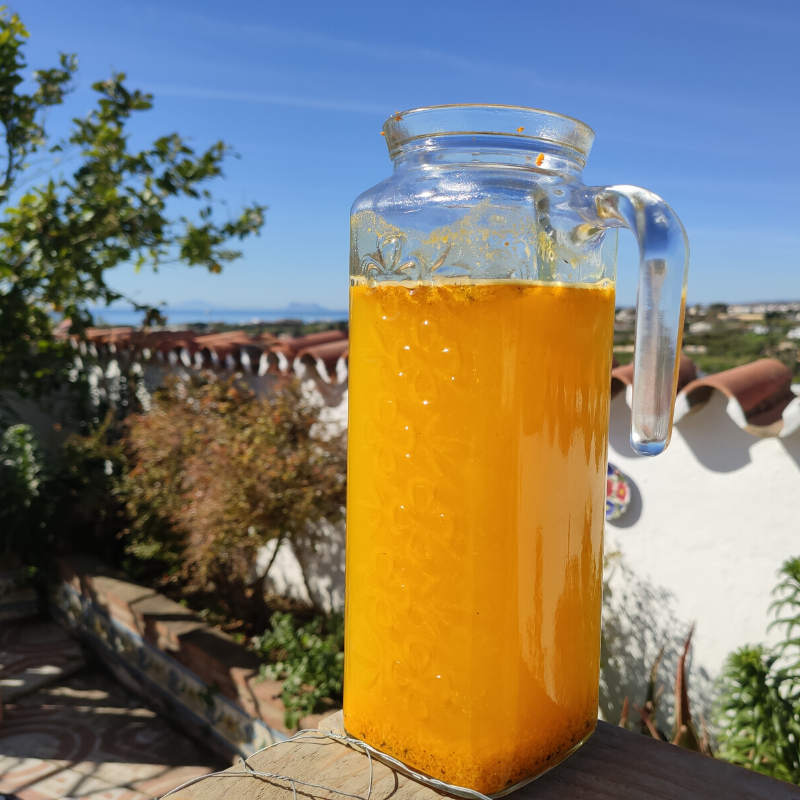 a jar full with healthy ingredients